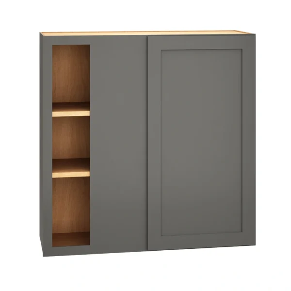 Diamond Express Jamestown 36-in W x 36-in H x 12-in D Moonstone Gray Blind Corner Wall Fully Assembled Plywood Cabinet (Recessed Panel Square Style)