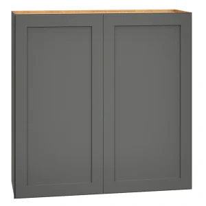 Diamond Express Jamestown 36-in W x 36-in H x 12-in D Moonstone Gray Wall Fully Assembled Plywood Cabinet (Recessed Panel Shaker Door Style)