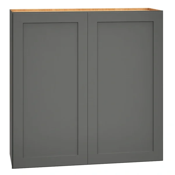 Diamond Express Jamestown 36-in W x 36-in H x 12-in D Moonstone Gray Wall Fully Assembled Plywood Cabinet (Recessed Panel Shaker Door Style)