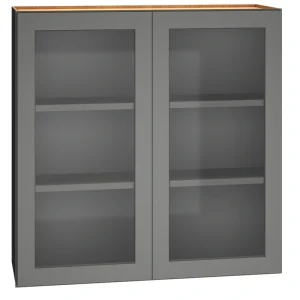 Diamond Express Jamestown 36-in W x 36-in H x 12-in D Moonstone Gray Wall Fully Assembled Plywood Cabinet (Recessed Panel Square Door Style)