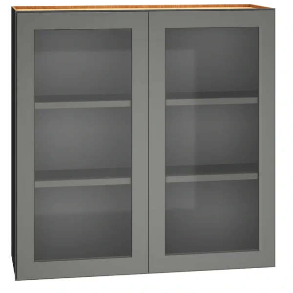 Diamond Express Jamestown 36-in W x 36-in H x 12-in D Moonstone Gray Wall Fully Assembled Plywood Cabinet (Recessed Panel Square Door Style)