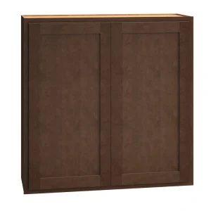 Diamond Express Jamestown 36-in W x 36-in H x 12-in D Thatch Partial Overlay Wall Fully Assembled Plywood Cabinet (Recessed Panel Shaker Door Style)