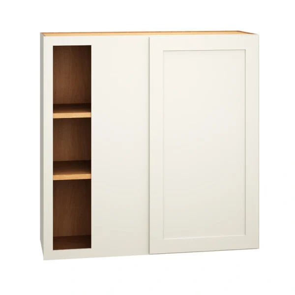 Diamond Express Jamestown 36-in W x 36-in H x 12-in D White Blind Corner Wall Fully Assembled Plywood Cabinet (Recessed Panel Shaker Style)
