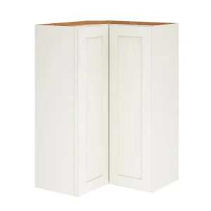 Diamond Express Jamestown 36-in W x 36-in H x 12-in D White L-shaped Corner Wall Fully Assembled Plywood Cabinet (Recessed Panel Shaker Style)