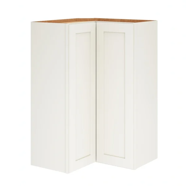 Diamond Express Jamestown 36-in W x 36-in H x 12-in D White L-shaped Corner Wall Fully Assembled Plywood Cabinet (Recessed Panel Shaker Style)