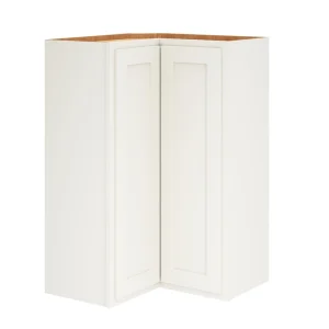 Diamond Express Jamestown 36-in W x 36-in H x 12-in D White Partial Overlay L-shaped Corner Wall Fully Assembled Plywood Cabinet (Recessed Panel Shaker Style)