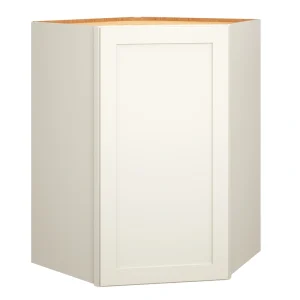 Diamond Express Jamestown 36-in W x 36-in H x 24-in D White Diagonal Corner Wall Fully Assembled Plywood Cabinet (Recessed Panel Shaker Style)