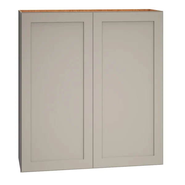 Diamond Express Jamestown 36-in W x 39-in H x 12-in D Cloud Gray Wall Fully Assembled Plywood Cabinet (Recessed Panel Shaker Door Style)