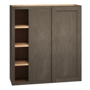 Diamond Express Jamestown 36-in W x 39-in H x 12-in D Colt Brown Blind Corner Wall Fully Assembled Plywood Cabinet (Recessed Panel Shaker Style)