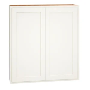 Diamond Express Jamestown 36-in W x 39-in H x 12-in D White Partial Overlay Wall Fully Assembled Plywood Cabinet (Recessed Panel Shaker Door Style)