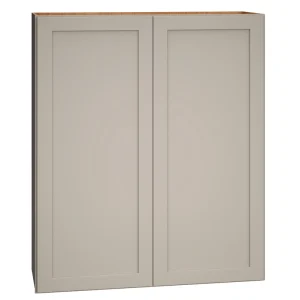 Diamond Express Jamestown 36-in W x 42-in H x 12-in D Cloud Gray Wall Fully Assembled Plywood Cabinet (Recessed Panel Shaker Door Style) T726924133