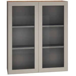 Diamond Express Jamestown 36-in W x 42-in H x 12-in D Cloud Gray Wall Fully Assembled Plywood Cabinet (Recessed Panel Shaker Door Style) T726924134