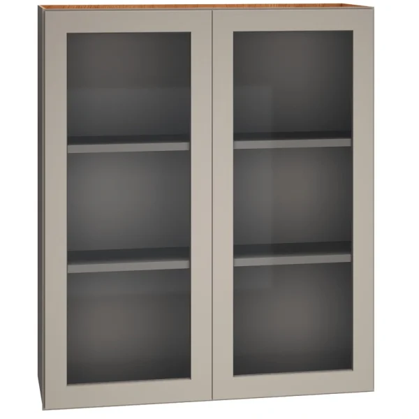 Diamond Express Jamestown 36-in W x 42-in H x 12-in D Cloud Gray Wall Fully Assembled Plywood Cabinet (Recessed Panel Shaker Door Style) T726924134
