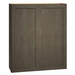 Diamond Express Jamestown 36-in W x 42-in H x 12-in D Colt Brown Wall Fully Assembled Plywood Cabinet (Recessed Panel Shaker Door Style)