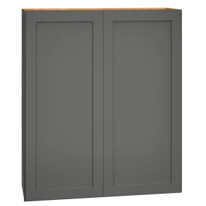 Diamond Express Jamestown 36-in W x 42-in H x 12-in D Moonstone Gray Wall Fully Assembled Plywood Cabinet (Recessed Panel Shaker Door Style)