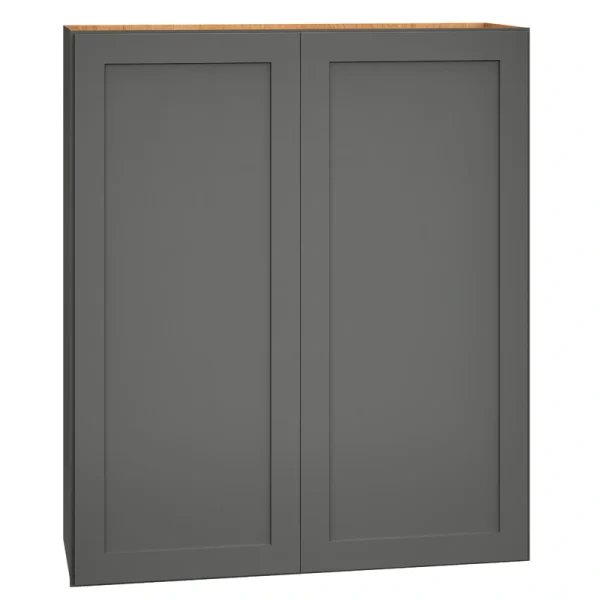 Diamond Express Jamestown 36-in W x 42-in H x 12-in D Moonstone Gray Wall Fully Assembled Plywood Cabinet (Recessed Panel Shaker Door Style)