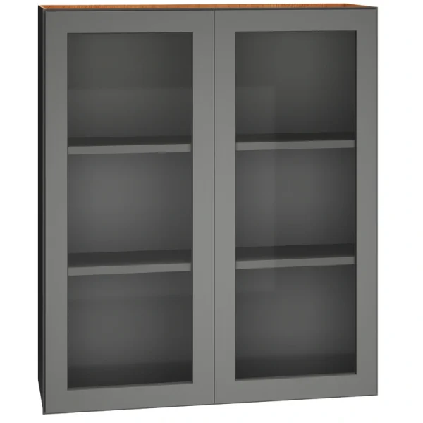 Diamond Express Jamestown 36-in W x 42-in H x 12-in D Moonstone Gray Wall Fully Assembled Plywood Cabinet (Recessed Panel Square Door Style)