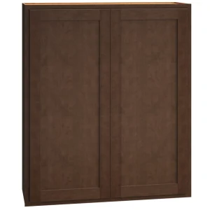 Diamond Express Jamestown 36-in W x 42-in H x 12-in D Thatch Partial Overlay Wall Fully Assembled Plywood Cabinet (Recessed Panel Shaker Door Style)