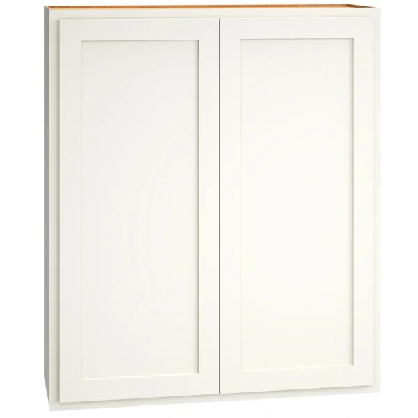 Diamond Express Jamestown 36-in W x 42-in H x 12-in D White Partial Overlay Wall Fully Assembled Plywood Cabinet (Recessed Panel Shaker Door Style)