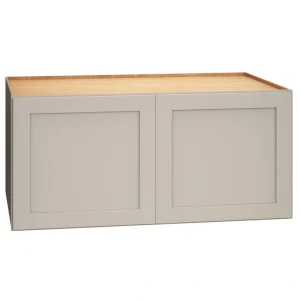 Diamond Express Jamestown 39-in W x 18-in H x 24-in D Cloud Gray Wall Fully Assembled Plywood Cabinet (Recessed Panel Shaker Door Style)
