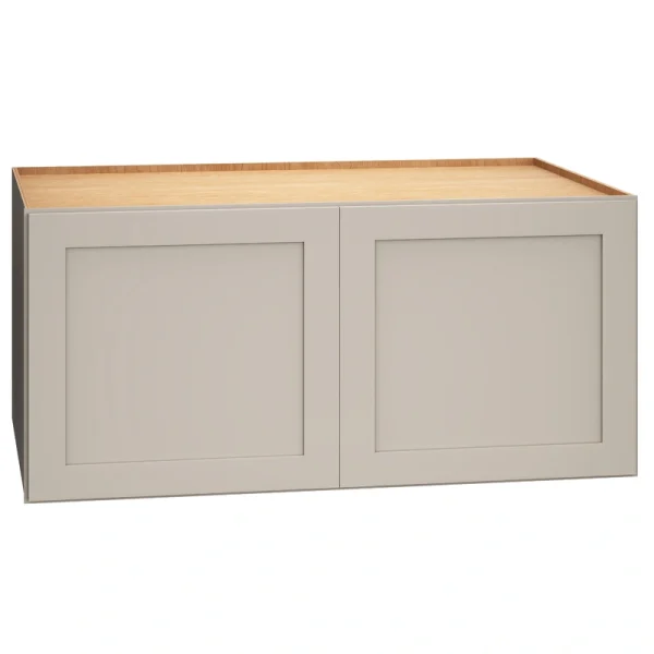 Diamond Express Jamestown 39-in W x 18-in H x 24-in D Cloud Gray Wall Fully Assembled Plywood Cabinet (Recessed Panel Shaker Door Style)