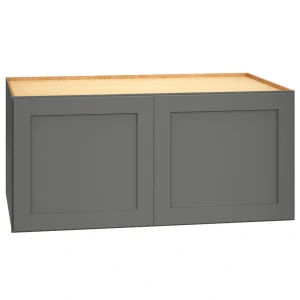 Diamond Express Jamestown 39-in W x 18-in H x 24-in D Moonstone Gray Wall Fully Assembled Plywood Cabinet (Recessed Panel Shaker Door Style)