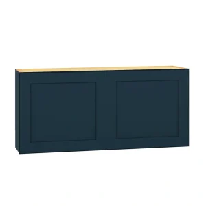 Diamond Express Jamestown 39-in W x 18-in H x 24-in D Regatta Blue Wall Fully Assembled Plywood Cabinet (Recessed Panel Shaker Door Style)