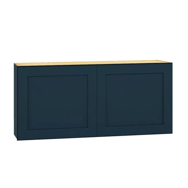 Diamond Express Jamestown 39-in W x 18-in H x 24-in D Regatta Blue Wall Fully Assembled Plywood Cabinet (Recessed Panel Shaker Door Style)