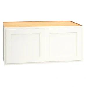 Diamond Express Jamestown 39-in W x 18-in H x 24-in D White Partial Overlay Wall Fully Assembled Plywood Cabinet (Recessed Panel Shaker Door Style)