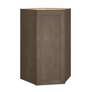 Diamond Express Jamestown 39-in W x 39-in H x 24-in D Colt Brown Diagonal Corner Wall Fully Assembled Plywood Cabinet (Recessed Panel Shaker Style)