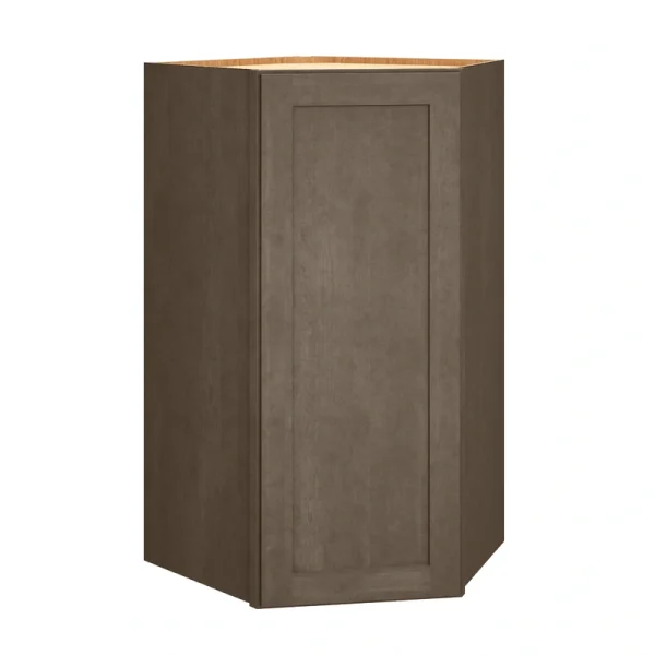 Diamond Express Jamestown 39-in W x 39-in H x 24-in D Colt Brown Diagonal Corner Wall Fully Assembled Plywood Cabinet (Recessed Panel Shaker Style)