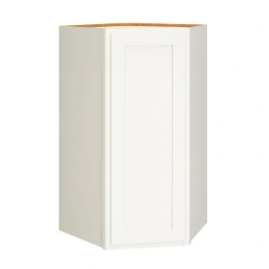 Diamond Express Jamestown 39-in W x 39-in H x 24-in D White Partial Overlay Diagonal Corner Wall Fully Assembled Plywood Cabinet (Recessed Panel Shaker Style)