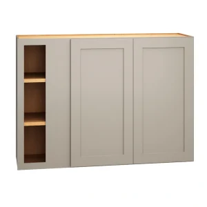 Diamond Express Jamestown 42-in W x 30-in H x 12-in D Cloud Gray Blind Corner Wall Fully Assembled Plywood Cabinet (Recessed Panel Shaker Style)