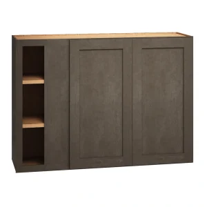 Diamond Express Jamestown 42-in W x 30-in H x 12-in D Colt Brown Blind Corner Wall Fully Assembled Plywood Cabinet (Recessed Panel Shaker Style)