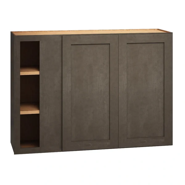 Diamond Express Jamestown 42-in W x 30-in H x 12-in D Colt Brown Blind Corner Wall Fully Assembled Plywood Cabinet (Recessed Panel Shaker Style)