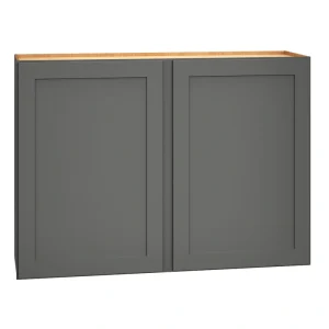 Diamond Express Jamestown 42-in W x 30-in H x 12-in D Moonstone Gray Wall Fully Assembled Plywood Cabinet (Recessed Panel Shaker Door Style)