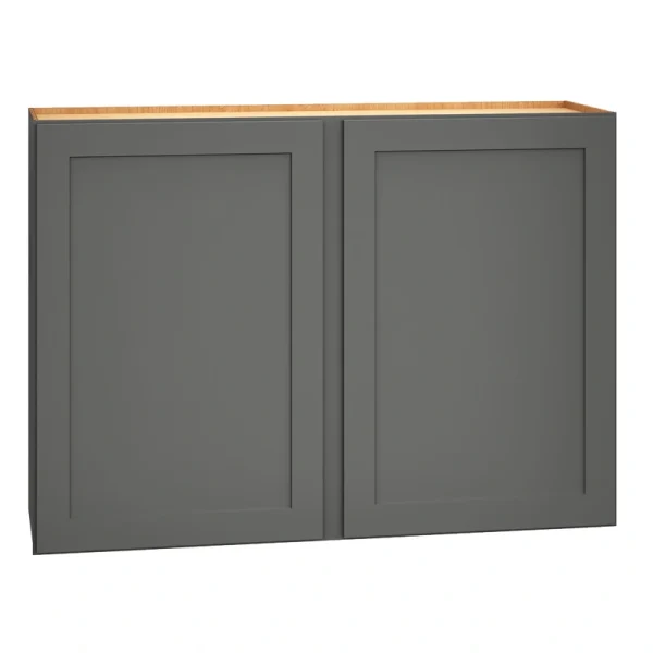 Diamond Express Jamestown 42-in W x 30-in H x 12-in D Moonstone Gray Wall Fully Assembled Plywood Cabinet (Recessed Panel Shaker Door Style)