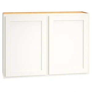 Diamond Express Jamestown 42-in W x 30-in H x 12-in D White Partial Overlay Wall Fully Assembled Plywood Cabinet (Recessed Panel Shaker Door Style)