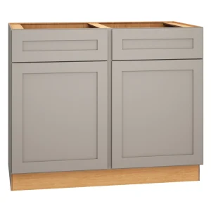Diamond Express Jamestown 42-in W x 34.5-in H x 24-in D Cloud Gray Sink Base Fully Assembled Plywood Cabinet (Recessed Panel Shaker Style)