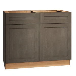 Diamond Express Jamestown 42-in W x 34.5-in H x 24-in D Colt Brown Sink Base Fully Assembled Plywood Cabinet (Recessed Panel Shaker Style)