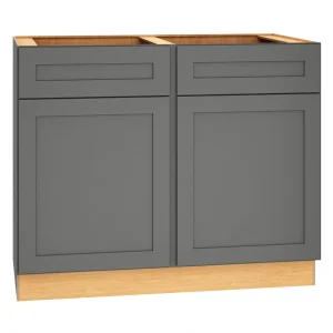 Diamond Express Jamestown 42-in W x 34.5-in H x 24-in D Moonstone Gray 1-Drawer Base Fully Assembled Plywood Cabinet (Recessed Panel Square Style)