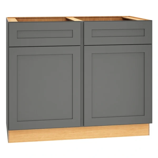 Diamond Express Jamestown 42-in W x 34.5-in H x 24-in D Moonstone Gray Sink Base Fully Assembled Plywood Cabinet (Recessed Panel Shaker Style)