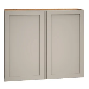 Diamond Express Jamestown 42-in W x 36-in H x 12-in D Cloud Gray Wall Fully Assembled Plywood Cabinet (Recessed Panel Shaker Door Style)