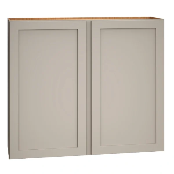 Diamond Express Jamestown 42-in W x 36-in H x 12-in D Cloud Gray Wall Fully Assembled Plywood Cabinet (Recessed Panel Shaker Door Style)