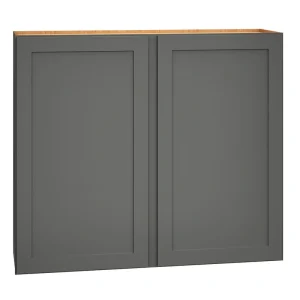 Diamond Express Jamestown 42-in W x 36-in H x 12-in D Moonstone Gray Wall Fully Assembled Plywood Cabinet (Recessed Panel Shaker Door Style)