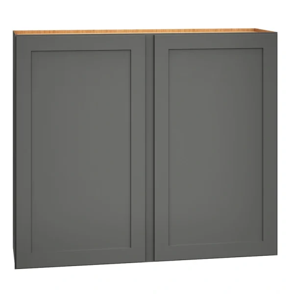 Diamond Express Jamestown 42-in W x 36-in H x 12-in D Moonstone Gray Wall Fully Assembled Plywood Cabinet (Recessed Panel Shaker Door Style)