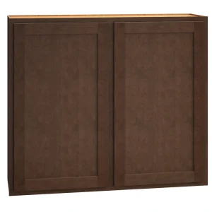 Diamond Express Jamestown 42-in W x 36-in H x 12-in D Thatch Partial Overlay Wall Fully Assembled Plywood Cabinet (Recessed Panel Shaker Door Style)