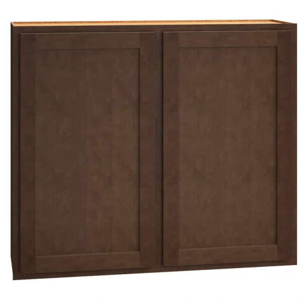 Diamond Express Jamestown 42-in W x 36-in H x 12-in D Thatch Partial Overlay Wall Fully Assembled Plywood Cabinet (Recessed Panel Shaker Door Style)