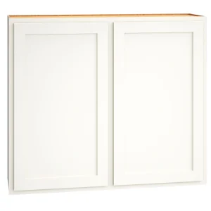 Diamond Express Jamestown 42-in W x 36-in H x 12-in D White Partial Overlay Wall Fully Assembled Plywood Cabinet (Recessed Panel Shaker Door Style)