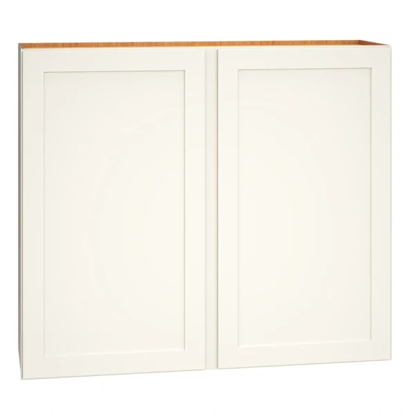 Diamond Express Jamestown 42-in W x 36-in H x 12-in D White Wall Fully Assembled Plywood Cabinet (Recessed Panel Shaker Door Style)